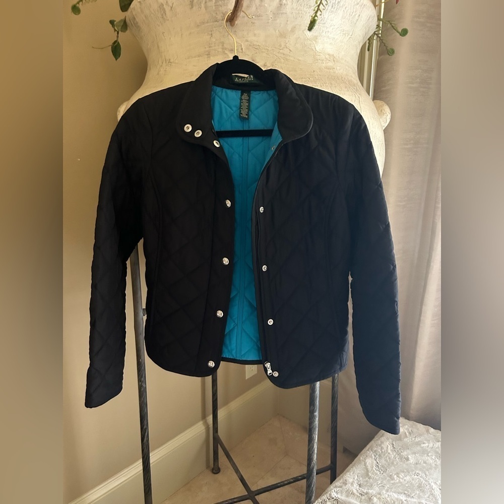Diamond-Quilted Mockneck Jacket- Ralph Lauren